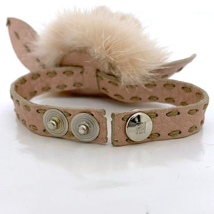 Fendi Bracelet Ec22714 Pink Selleria Excellent Condition Leather