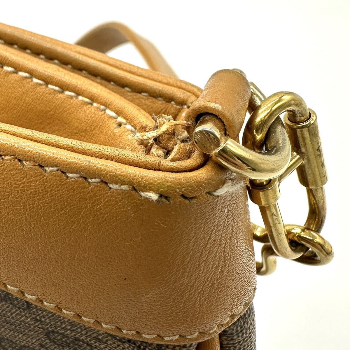 Gucci Micro GG Shoulder Bag Leather Brown Vintage — view 8