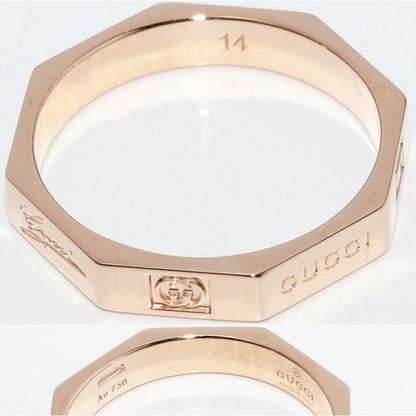 Gucci 18K Pink Gold Octagonal Ring 8 — view 4