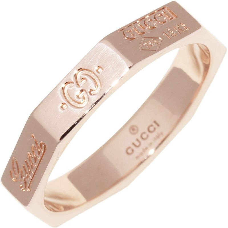 Gucci 18K Pink Gold Octagonal Ring 8