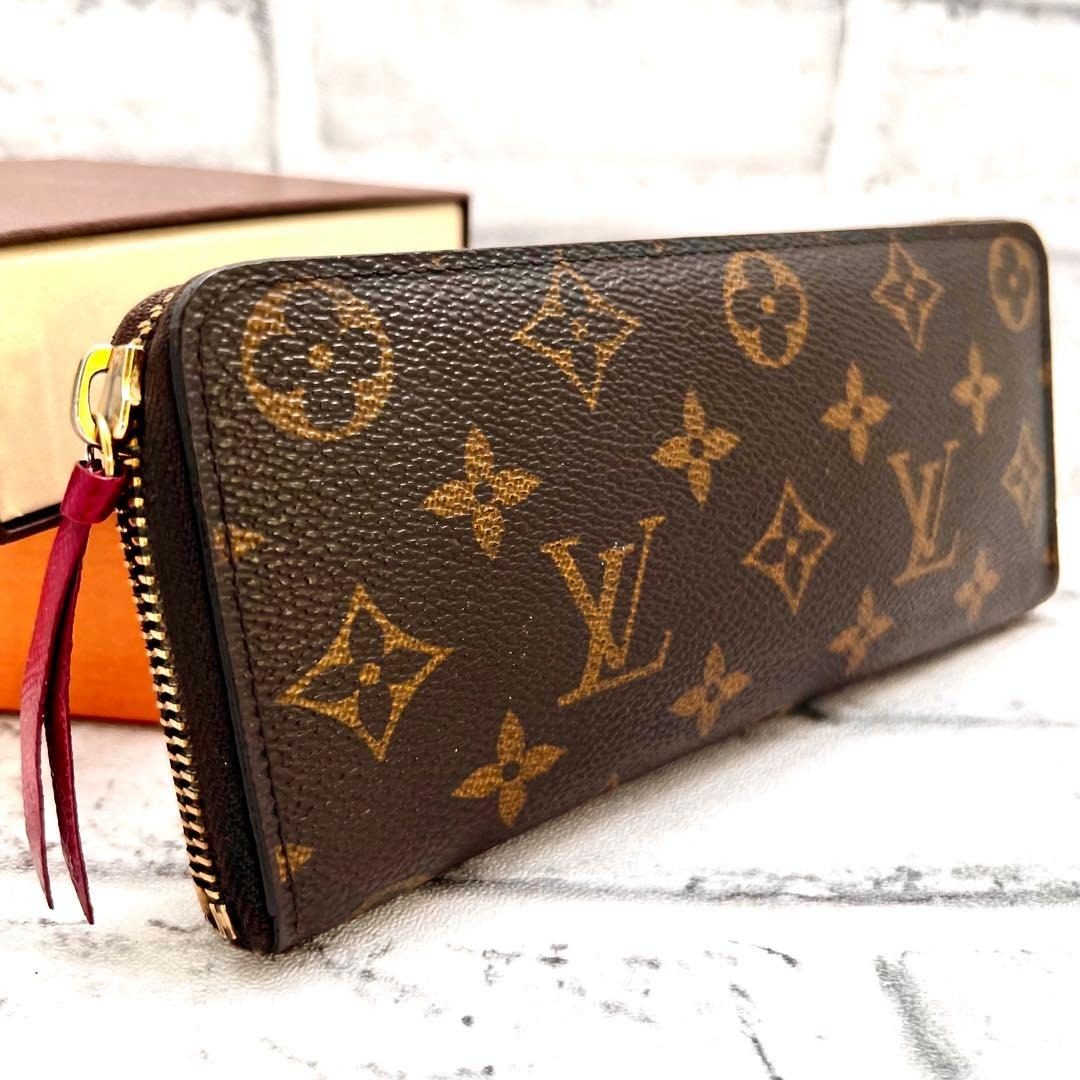 Louis Vuitton Monogram Portefeuille Clemence Fuchsia Wallet