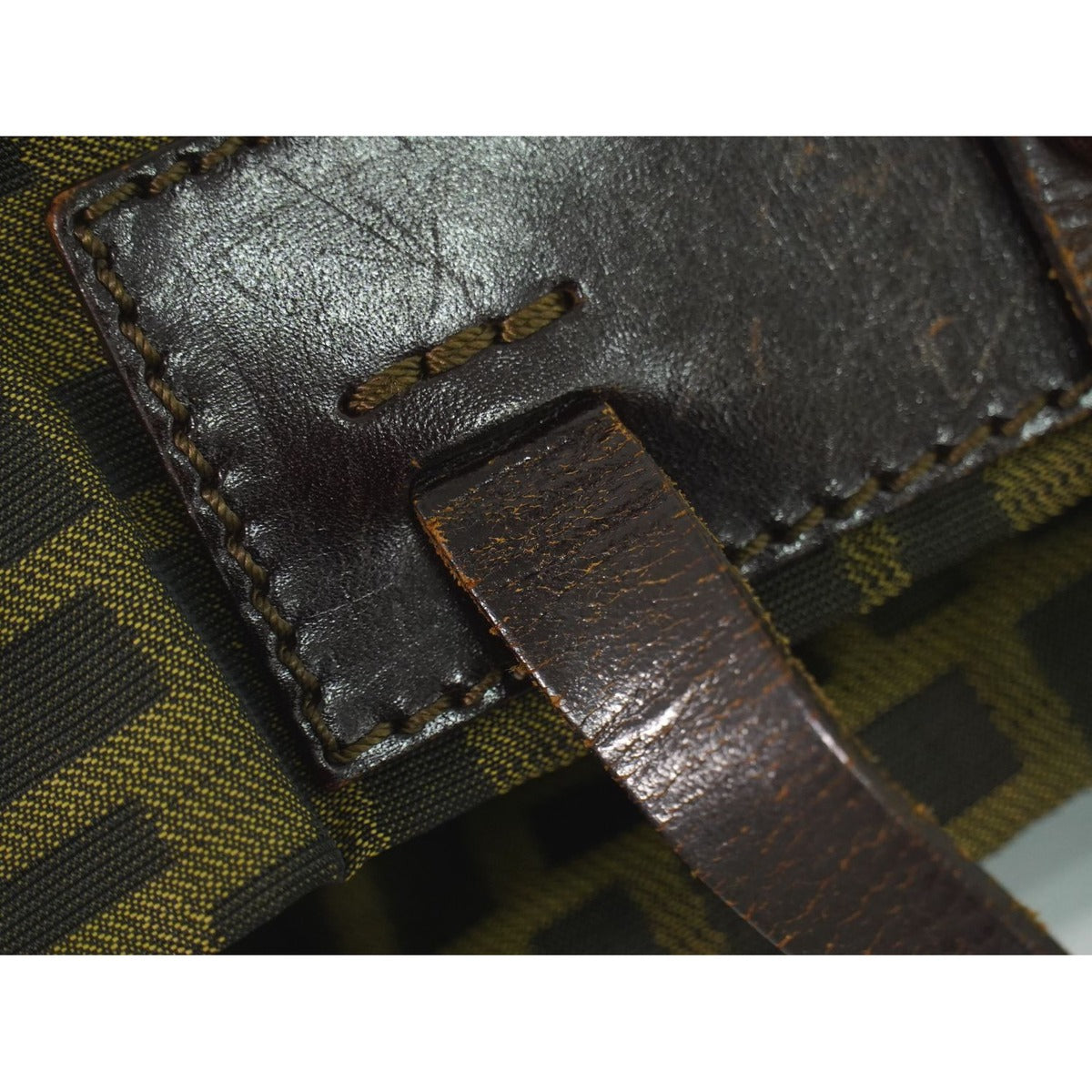 Fendi Zucca Tote Canvas Brown — view 6