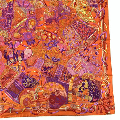 Hermes Carre 90 Scarf AU FIL DU Carre At Your Service 100% Silk