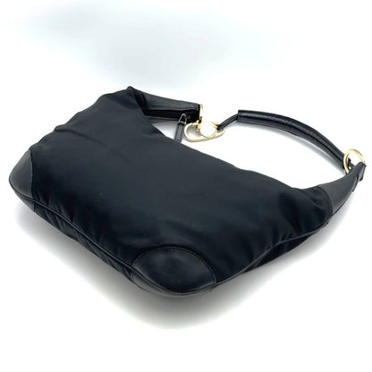 Gucci 001 4157 Shoulder Bag One Shoulder Canvas Leather Black Ladies Men