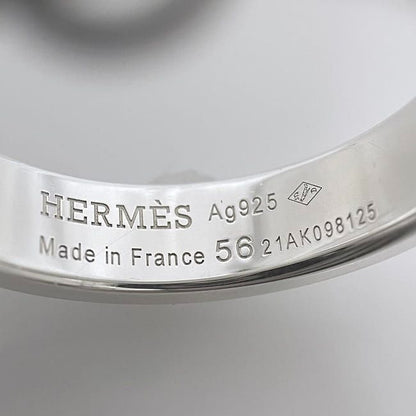 Hermes Ring Collierd Chien PM F22862 Silver Excellent Condition