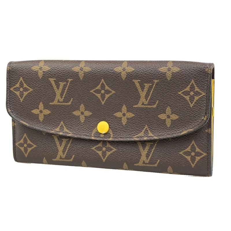 Louis Vuitton Long Wallet Portefeuille Emily Monogram Yellow M60698 61fa064
