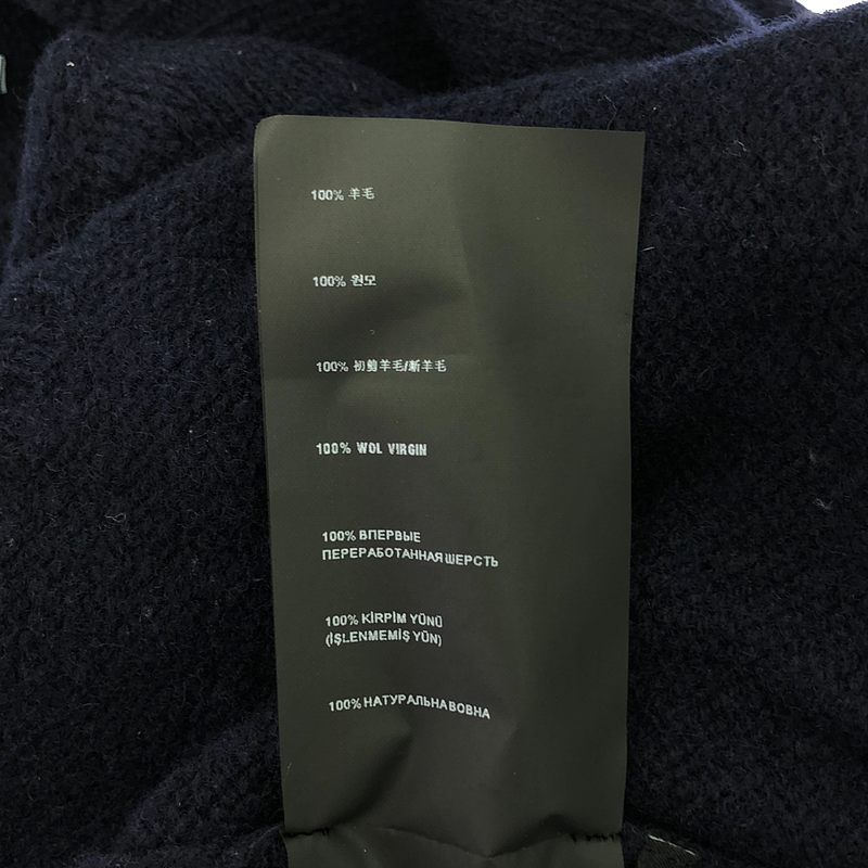 Prada - Wool Crew Neck Knit Pullover - 38 - Navy - Women's