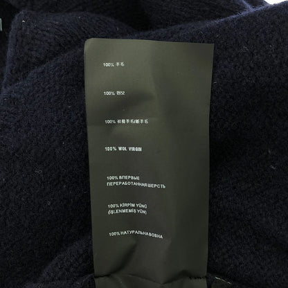 Prada - Wool Crew Neck Knit Pullover - 38 - Navy - Women's