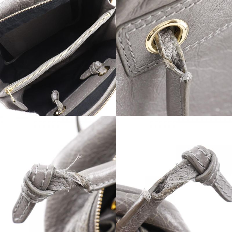 Balenciaga Blanket Square S 2WAY Shoulder 466541 Leather Gray Women's Handbag
