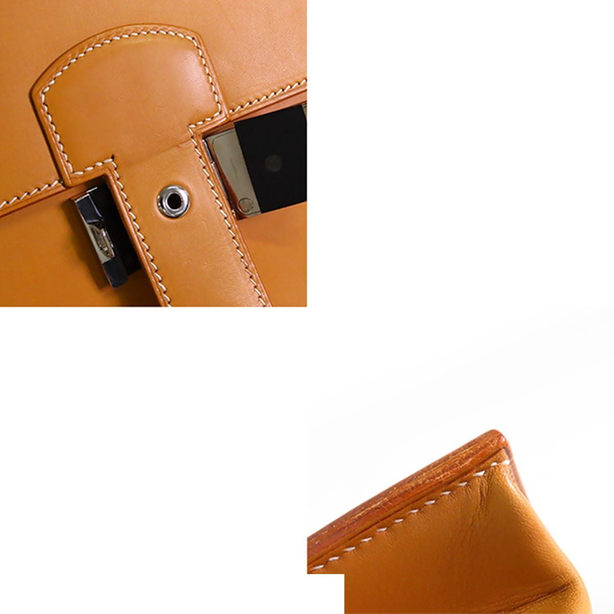 Hermes Sac a Depeches 27 Natural Silver Chamonix Business Bag — view 6