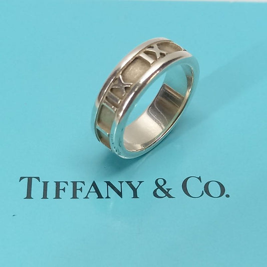 Tiffany & Co Size 12 6mm Atlas Ring 925 Silver