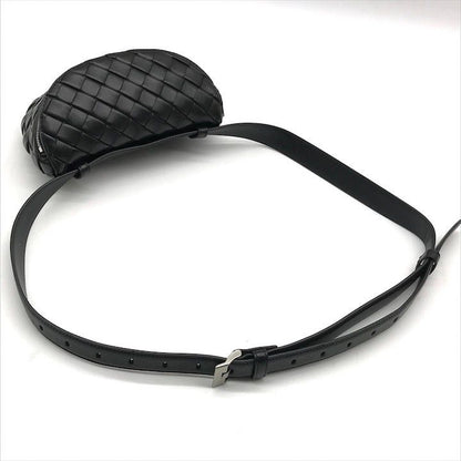 Bottega Veneta Belt Bag Waist Pouch Bag With Key Ring Black