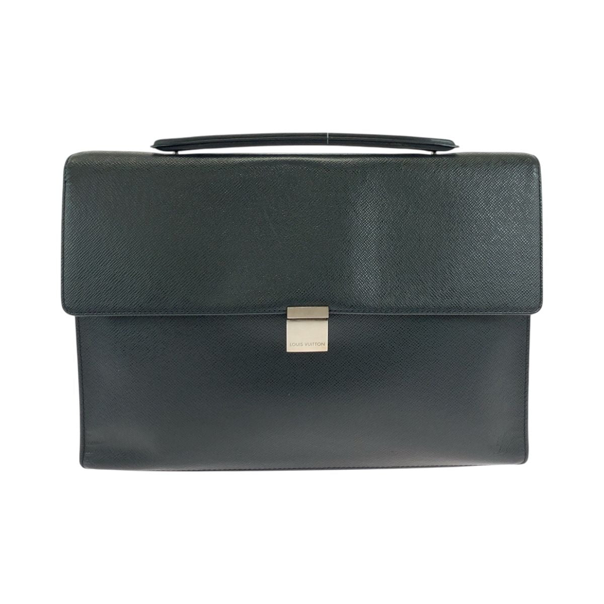 Louis Vuitton Taiga Angara Ardoise Black Business Bag Handbag