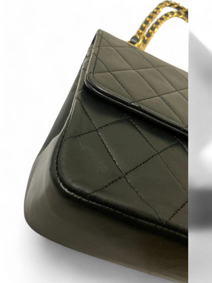 Chanel 0693053 Double Chain Double Flap Lambskin Matelasse Shoulder Bag Women