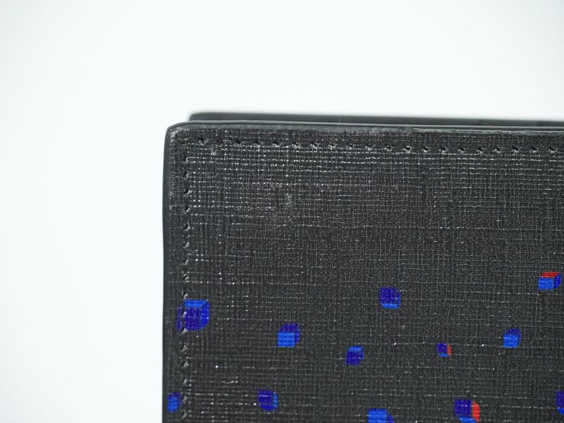 Authentic Gucci Square G Space Fold Wallet Compact Wallet PVC Black Red Blue