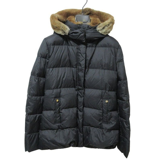 Fendi Fur Trim Down Jacket Blouson 42 Black
