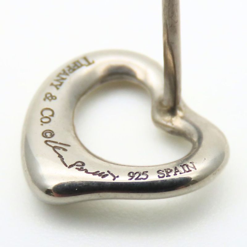 Tiffany & Co Earrings Open Heart 925 Silver Approx 2.1g Silver Elsa Peretti