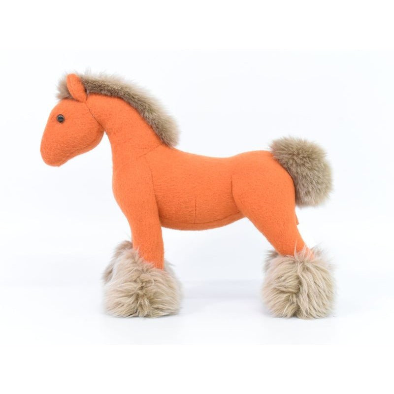 Hermes Elmy PPM Horse Plush Toy Cashmere Polyester Orange Brown Baby — view 2