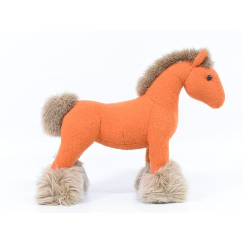 Hermes Elmy PPM Horse Plush Toy Cashmere Polyester Orange Brown Baby — view 4