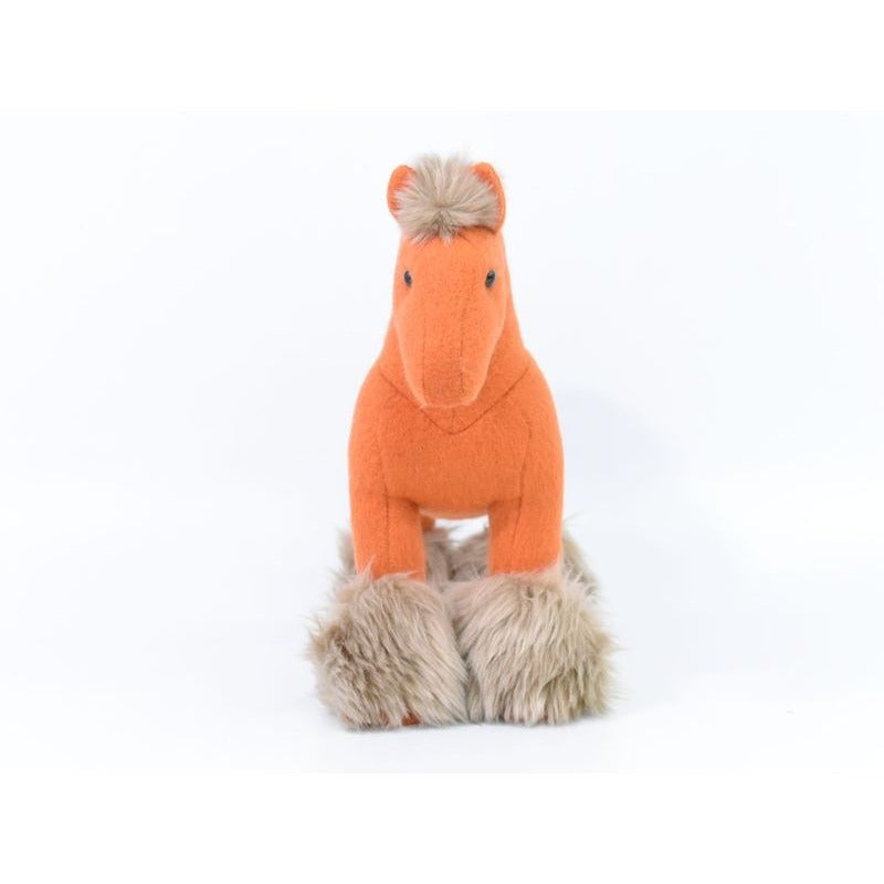 Hermes Elmy PPM Horse Plush Toy Cashmere Polyester Orange Brown Baby — view 5