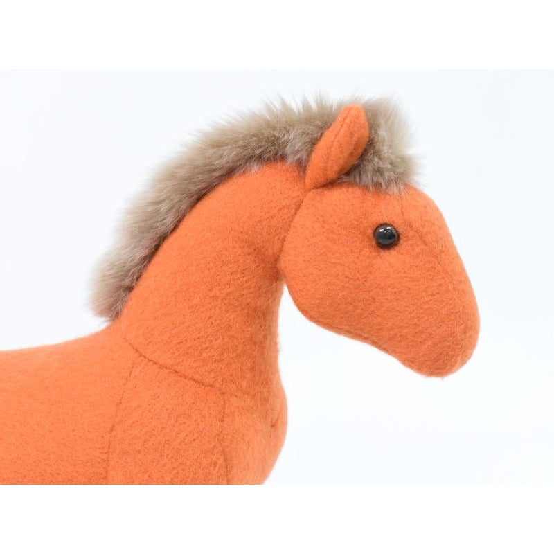 Hermes Elmy PPM Horse Plush Toy Cashmere Polyester Orange Brown Baby — view 6