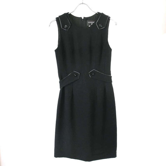 Chanel 06a Classic Sleeveless Dress P29424w03805 Black 36