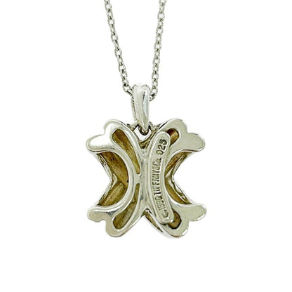 Tiffany & Co Silver Signature Cross Necklace 4.0g 925 Engraved 489921 Necklace
