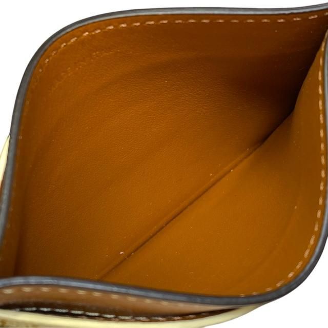 Celine Card Case Pass Case Compact Triomphe Logo Leather Ivory Brown
