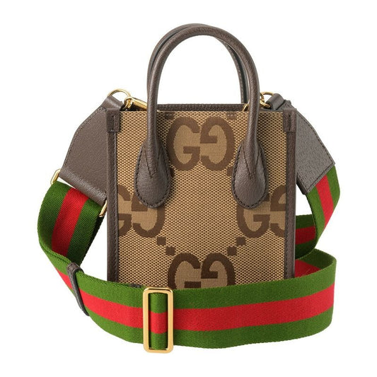 Gucci Shoulder Bag Jumbo GG Canvas Beige