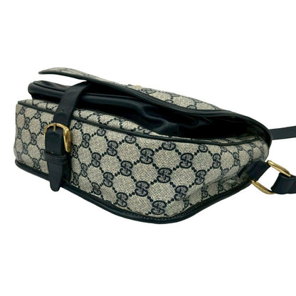 Gucci Vintage Sherry Shoulder Bag Navy X Red — view 8