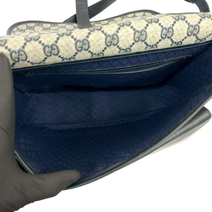Gucci Vintage Sherry Shoulder Bag Navy X Red — view 9