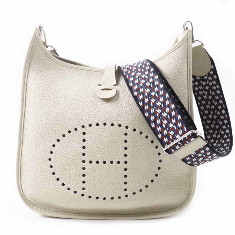 Hermes Evelyn 3PM Beton Silver Hardware Sangle Zigzag Taurillon Clemence