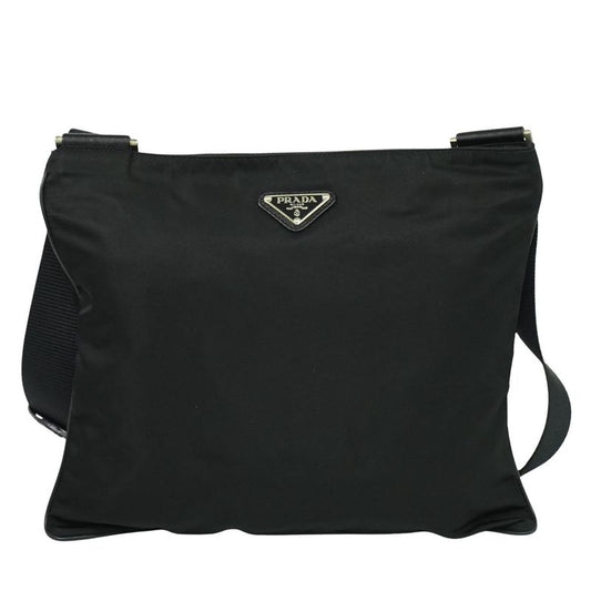 Authentic Prada Nylon Shoulder Bag Pochette Black Bag Pre-owned [follow-up