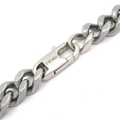 Fendi Necklace Baguette Silver Chain