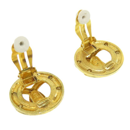 Chanel Coco Mark Earrings Metal Ladies