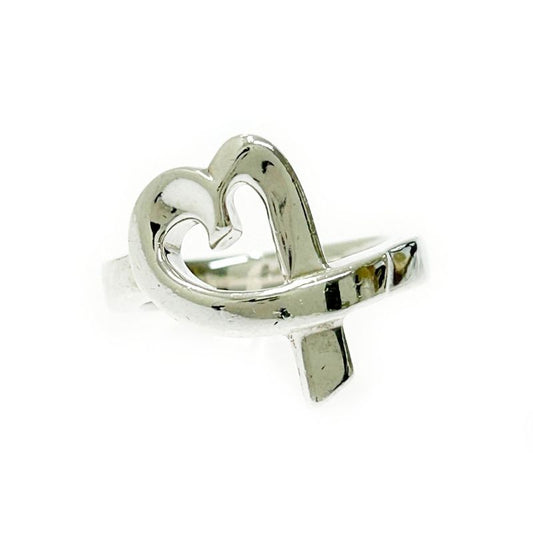 Tiffany & Co Silver Loving Heart Ring 4.3g 925 Engraved 396486 Ring