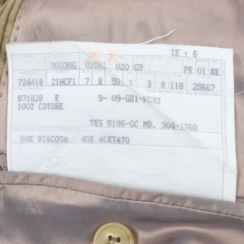  Gucci Tom Ford Period Logo Buttons Corduroy Single Jacket Tailored Jacket