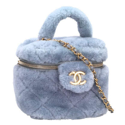 Chanel As3357 Small Vanity Shearling Lambskin Shoulder Bag Women