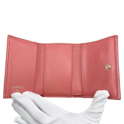 Chanel Trifold Wallet Classic Small Flap Wallet Ap0230 Matelasse Caviar Skin