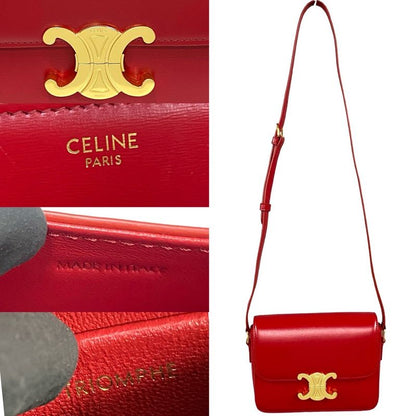 Celine Teen Triomphe Logo Hardware Leather