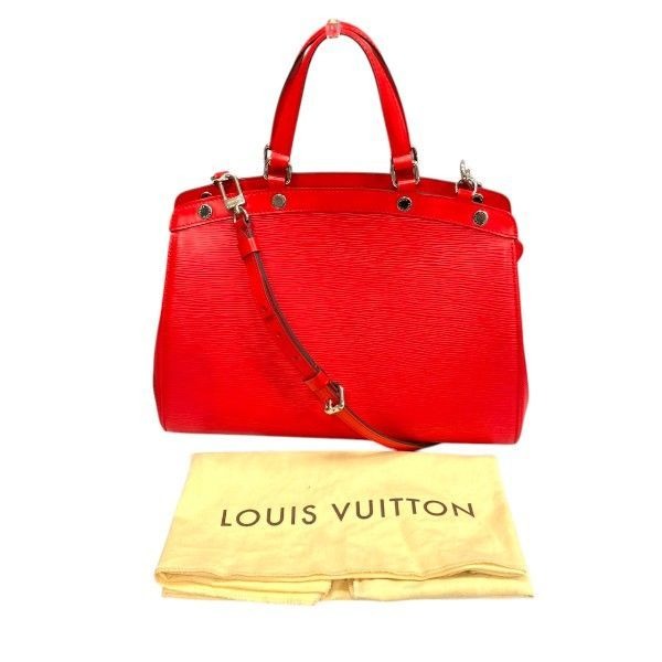 Louis Vuitton Epi MM 2-Way Shoulder Bag Carmine