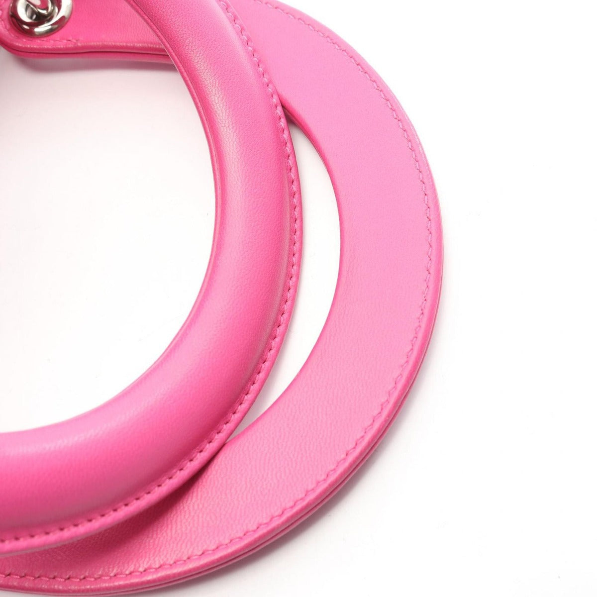 Dior Handbag Lady Cannage Fuchsia Pink Leather 2-Way Tote — view 5