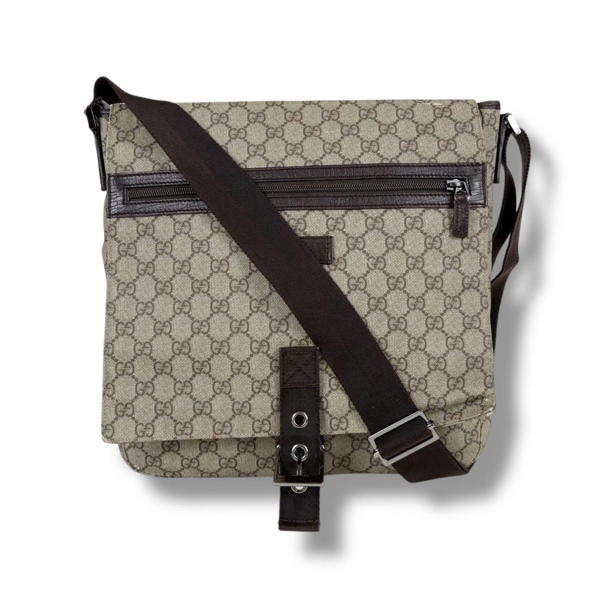 Gucci GG Supreme Cross Brown Leather — view 15