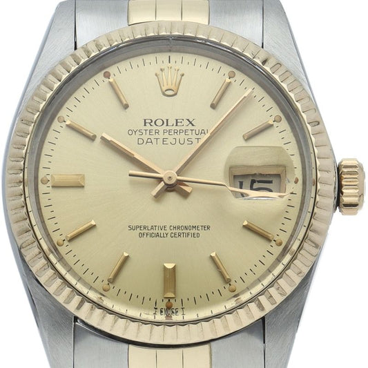 Rolex Datejust Watch Antique 18k Yellow Gold SS Chien Pankara Polished