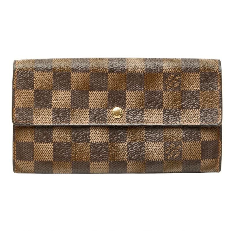 Louis Vuitton Damier Porte-Monnaie Cles Wallet Brown