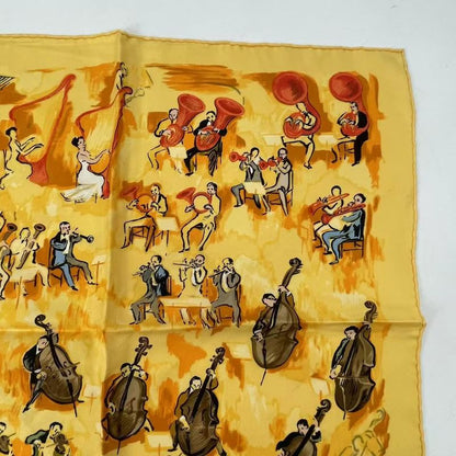 Hermes Silk Scarf Concerto Yellow