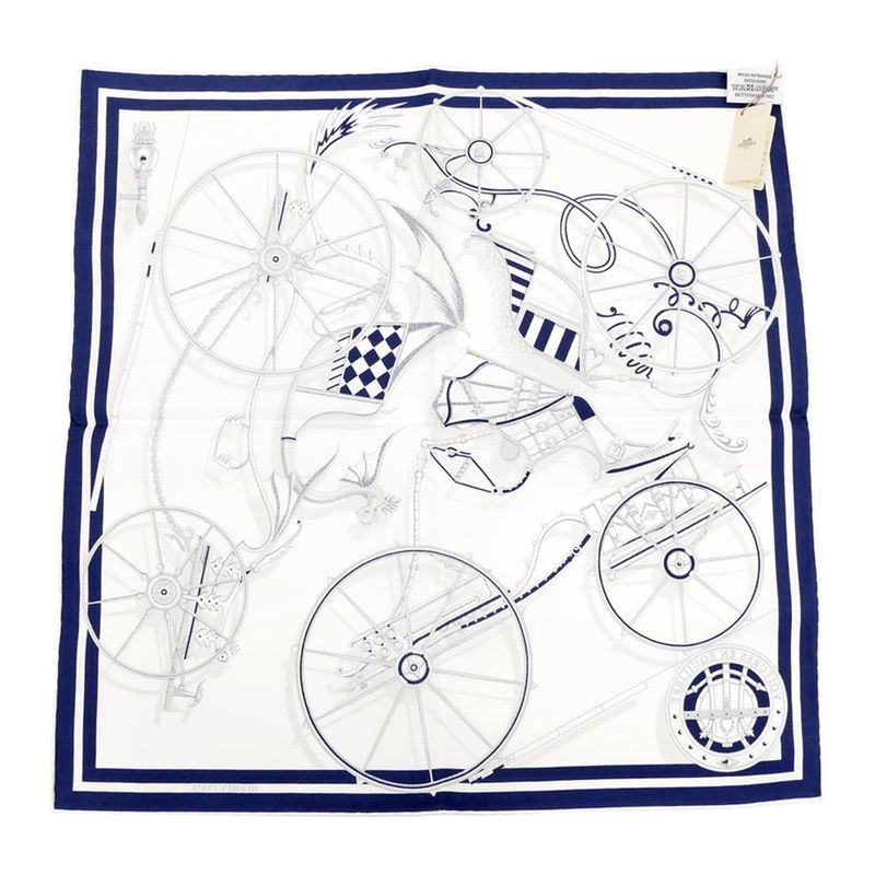 Hermes Gavroche 45 Scarf Voitures En Equilibre Silk Daisuke Nomura