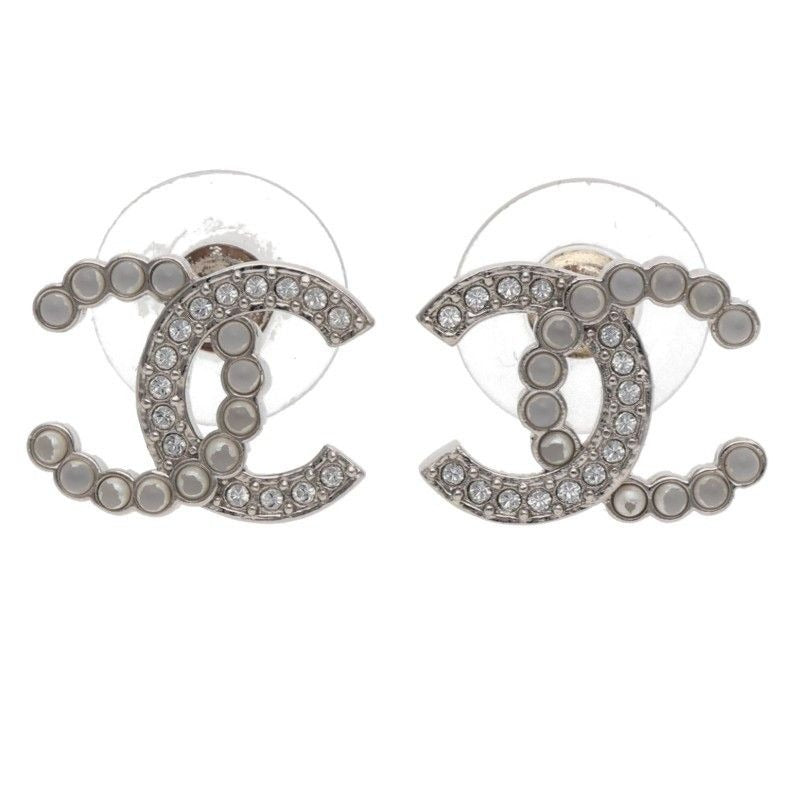 Chanel Abd478 Coco Mark Rhinestone Earrings