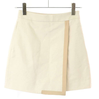 Fendi 24 SS Canvas Mini Skirt Fq7583 aw Zw Beige 36