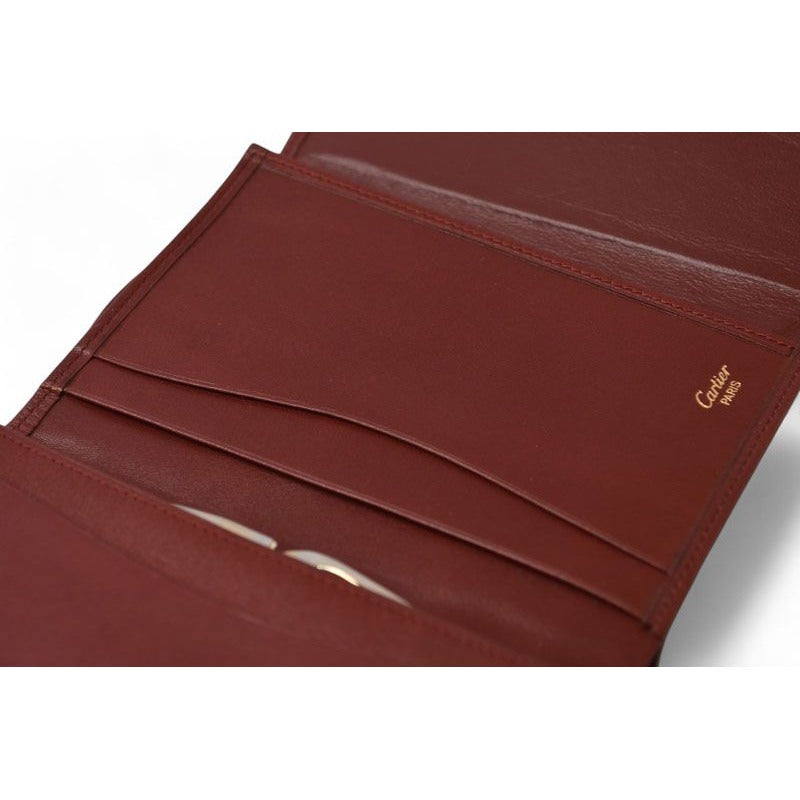 Cartier Folded Wallet Trifold Vintage Must de Cartier Bordeaux — view 13